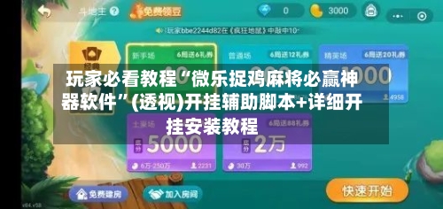 玩家必看教程“微乐捉鸡麻将必赢神器软件”(透视)开挂辅助脚本+详细开挂安装教程-第2张图片