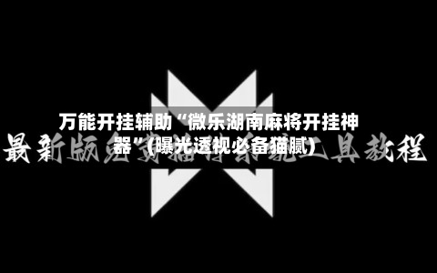 万能开挂辅助“微乐湖南麻将开挂神器”(曝光透视必备猫腻)