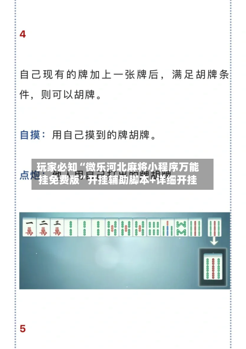 玩家必知“微乐河北麻将小程序万能挂免费版”开挂辅助脚本+详细开挂-第2张图片