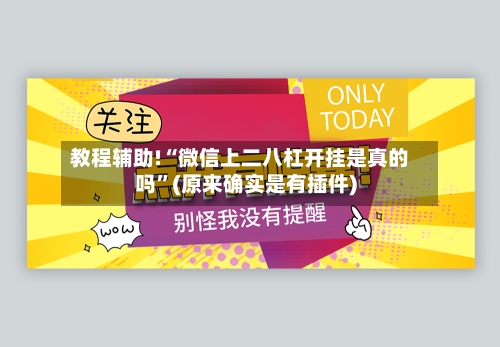 教程辅助!“微信上二八杠开挂是真的吗	”(原来确实是有插件)-第2张图片
