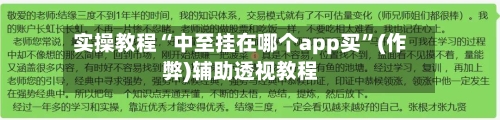 实操教程“中至挂在哪个app买”(作弊)辅助透视教程-第3张图片