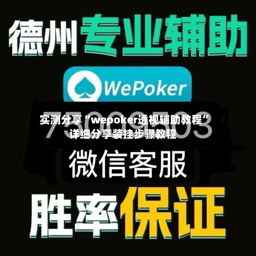 实测分享“wepoker透视辅助教程”详细分享装挂步骤教程-第2张图片