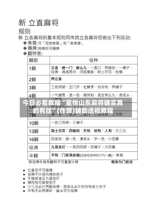 今日必看教程“星悦山东麻将确实真的有挂	”(作弊)辅助透视教程-第2张图片