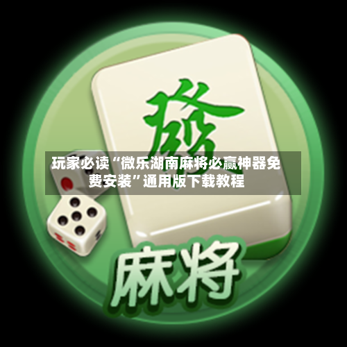 玩家必读“微乐湖南麻将必赢神器免费安装	”通用版下载教程-第3张图片