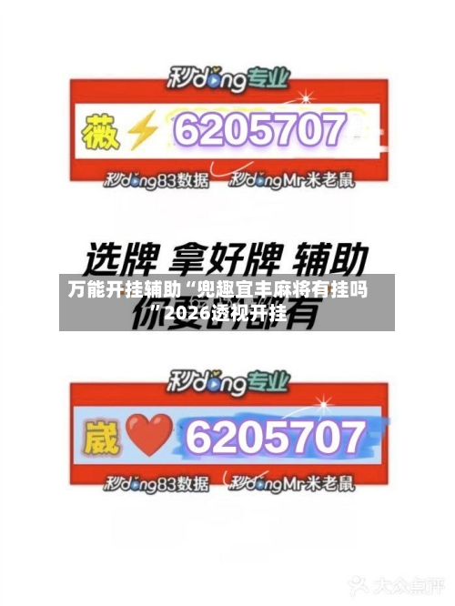 万能开挂辅助“兜趣宜丰麻将有挂吗	”2026透视开挂-第2张图片