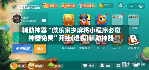 辅助神器“微乐家乡麻将小程序必赢神器免费”开挂(透视)辅助神器-第3张图片