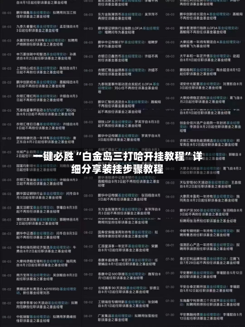 一键必胜“白金岛三打哈开挂教程”详细分享装挂步骤教程-第3张图片