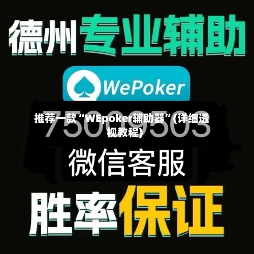 推荐一款“WEpoker辅助器”(详细透视教程)-第2张图片