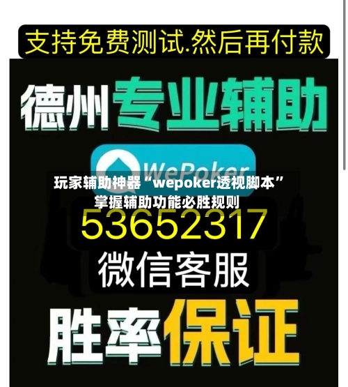 玩家辅助神器“wepoker透视脚本”掌握辅助功能必胜规则-第2张图片
