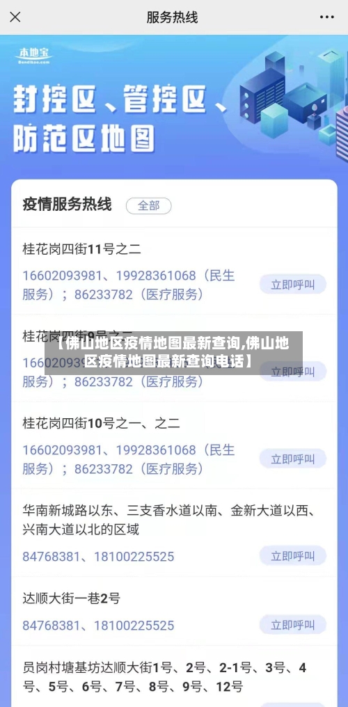 【佛山地区疫情地图最新查询,佛山地区疫情地图最新查询电话】