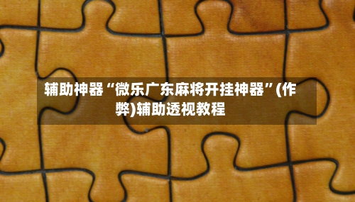 辅助神器“微乐广东麻将开挂神器”(作弊)辅助透视教程-第3张图片
