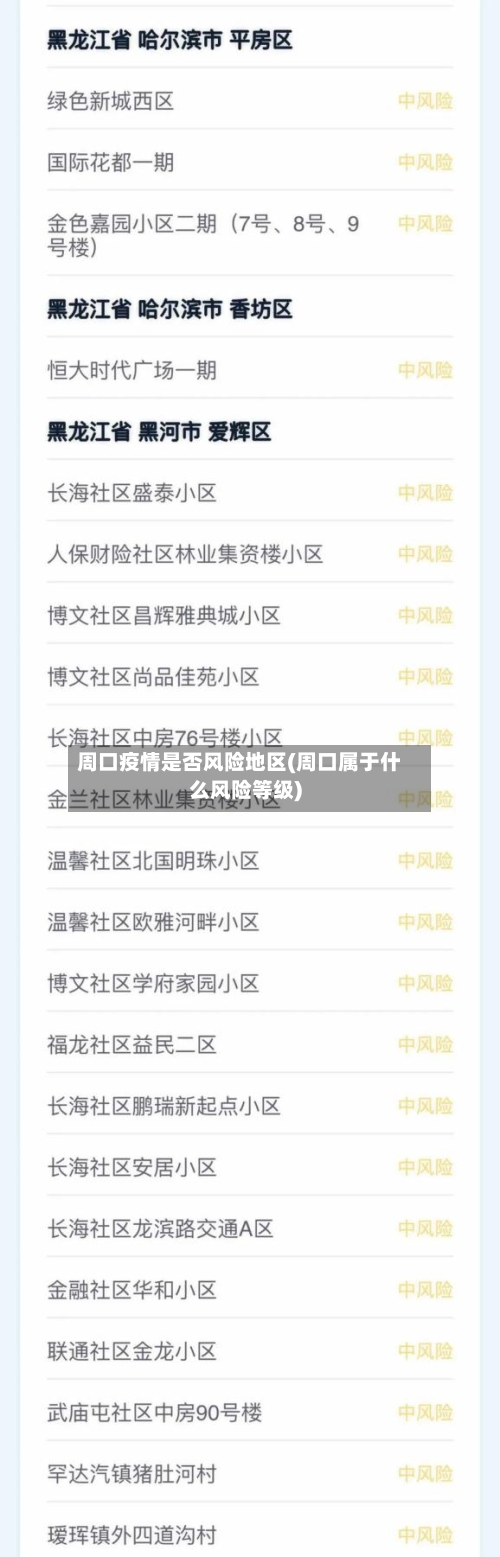 周口疫情是否风险地区(周口属于什么风险等级)-第3张图片