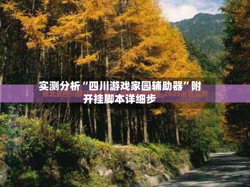 实测分析“四川游戏家园辅助器	”附开挂脚本详细步-第3张图片