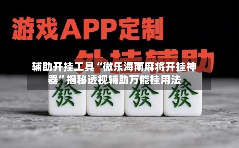 辅助开挂工具“微乐海南麻将开挂神器	”揭秘透视辅助万能挂用法-第3张图片