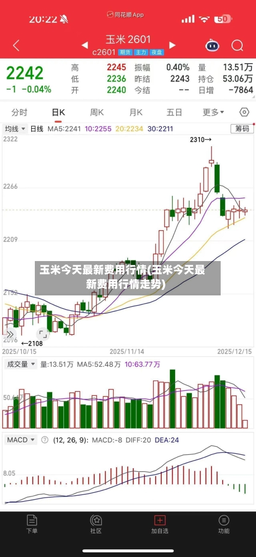 玉米今天最新费用行情(玉米今天最新费用行情走势)