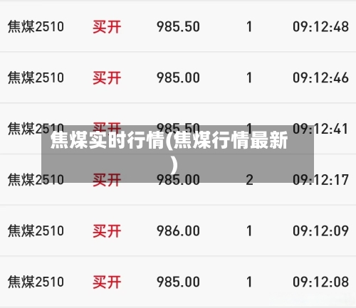 焦煤实时行情(焦煤行情最新)-第2张图片