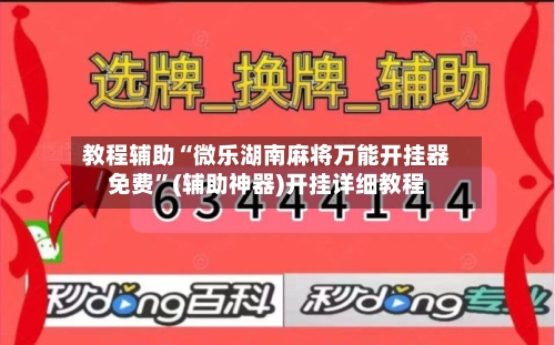 教程辅助“微乐湖南麻将万能开挂器免费”(辅助神器)开挂详细教程