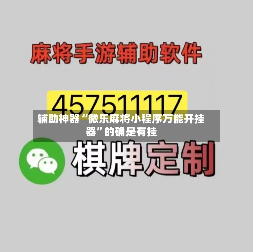 辅助神器“微乐麻将小程序万能开挂器”的确是有挂-第3张图片