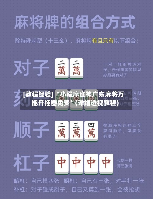 [教程经验] “小程序雀神广东麻将万能开挂器免费”(详细透视教程)-第3张图片