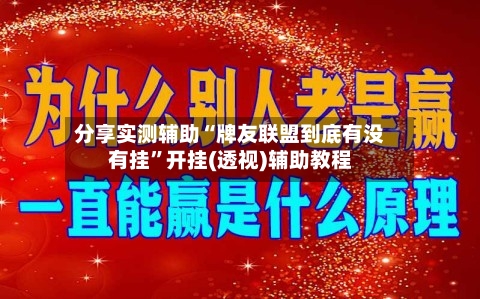 分享实测辅助“牌友联盟到底有没有挂”开挂(透视)辅助教程