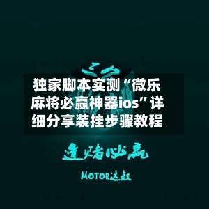 独家脚本实测“微乐麻将必赢神器ios”详细分享装挂步骤教程-第2张图片