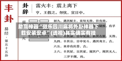 助赢神器“微乐四川麻将外卦神器下载安装安卓”(透视)其实确实有挂-第3张图片