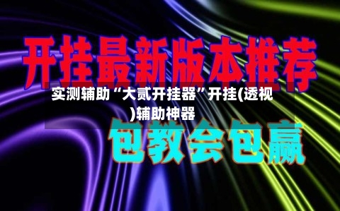 实测辅助“大贰开挂器”开挂(透视)辅助神器