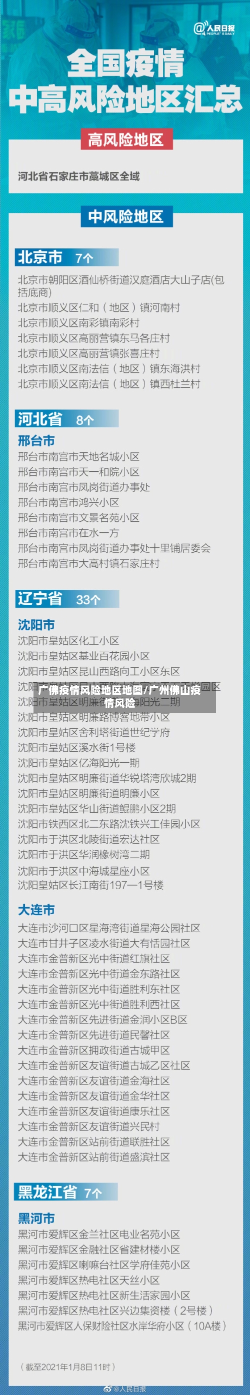 广佛疫情风险地区地图/广州佛山疫情风险