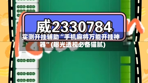实测开挂辅助“手机麻将万能开挂神器”(曝光透视必备猫腻)-第3张图片