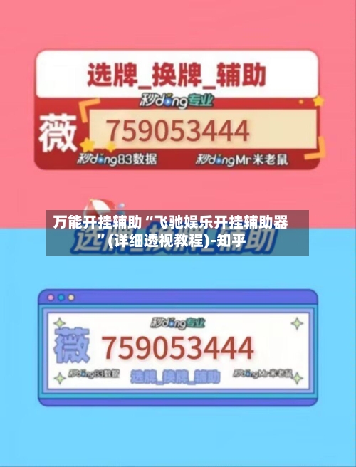 万能开挂辅助“飞驰娱乐开挂辅助器”(详细透视教程)-知乎-第3张图片