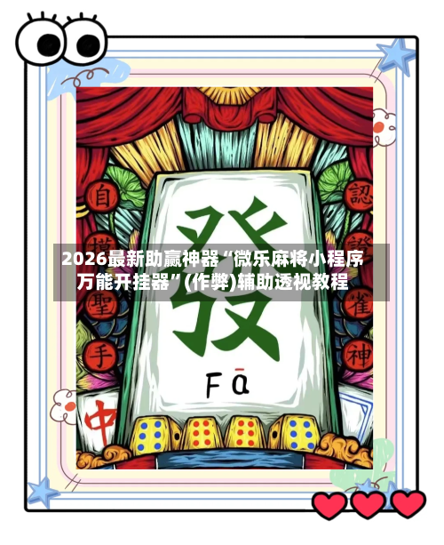 2026最新助赢神器“微乐麻将小程序万能开挂器”(作弊)辅助透视教程