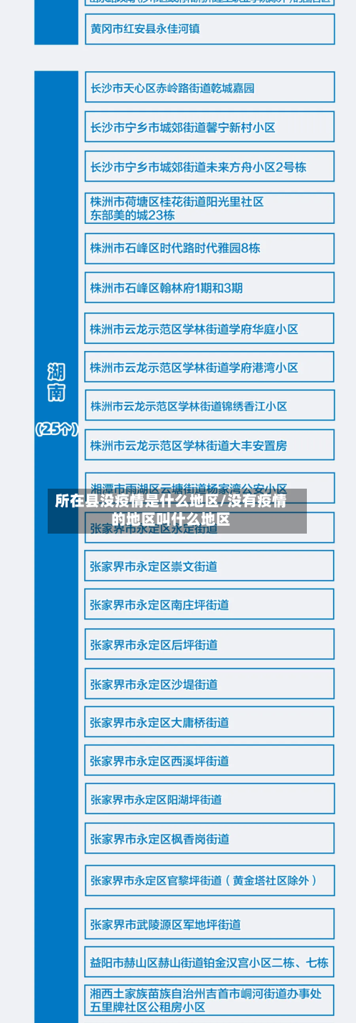所在县没疫情是什么地区/没有疫情的地区叫什么地区-第2张图片