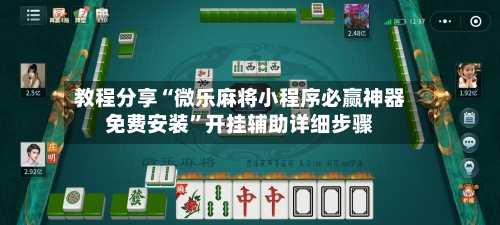 教程分享“微乐麻将小程序必赢神器免费安装	”开挂辅助详细步骤-第2张图片
