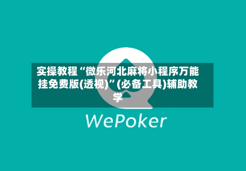 实操教程“微乐河北麻将小程序万能挂免费版(透视)”(必备工具)辅助教学