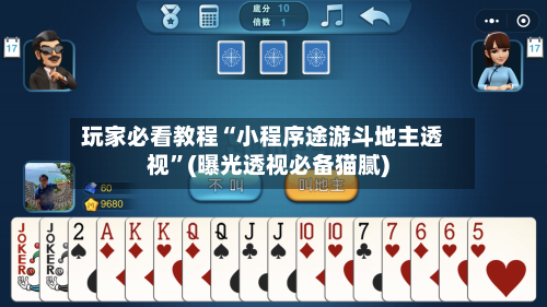 玩家必看教程“小程序途游斗地主透视”(曝光透视必备猫腻)-第3张图片