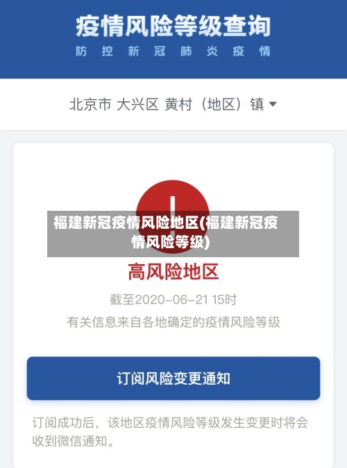 福建新冠疫情风险地区(福建新冠疫情风险等级)