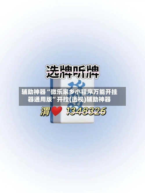 辅助神器“微乐家乡小程序万能开挂器通用版”开挂(透视)辅助神器-第3张图片