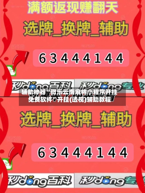辅助神器“微乐云南麻将小程序开挂免费软件”开挂(透视)辅助教程-第2张图片
