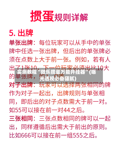 实测教程“微乐掼蛋万能开挂器”(曝光透视必备猫腻)-第2张图片