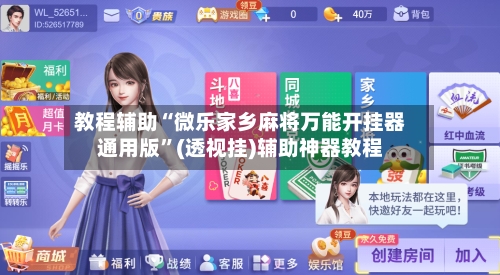 教程辅助“微乐家乡麻将万能开挂器通用版”(透视挂)辅助神器教程-第3张图片