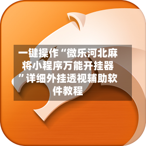 一键操作“微乐河北麻将小程序万能开挂器	”详细外挂透视辅助软件教程-第2张图片