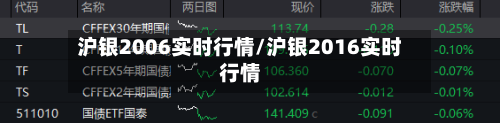 沪银2006实时行情/沪银2016实时行情