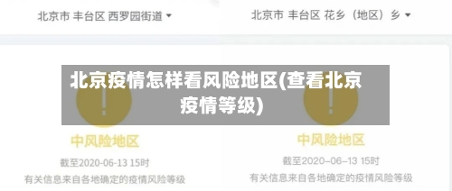 北京疫情怎样看风险地区(查看北京疫情等级)-第2张图片