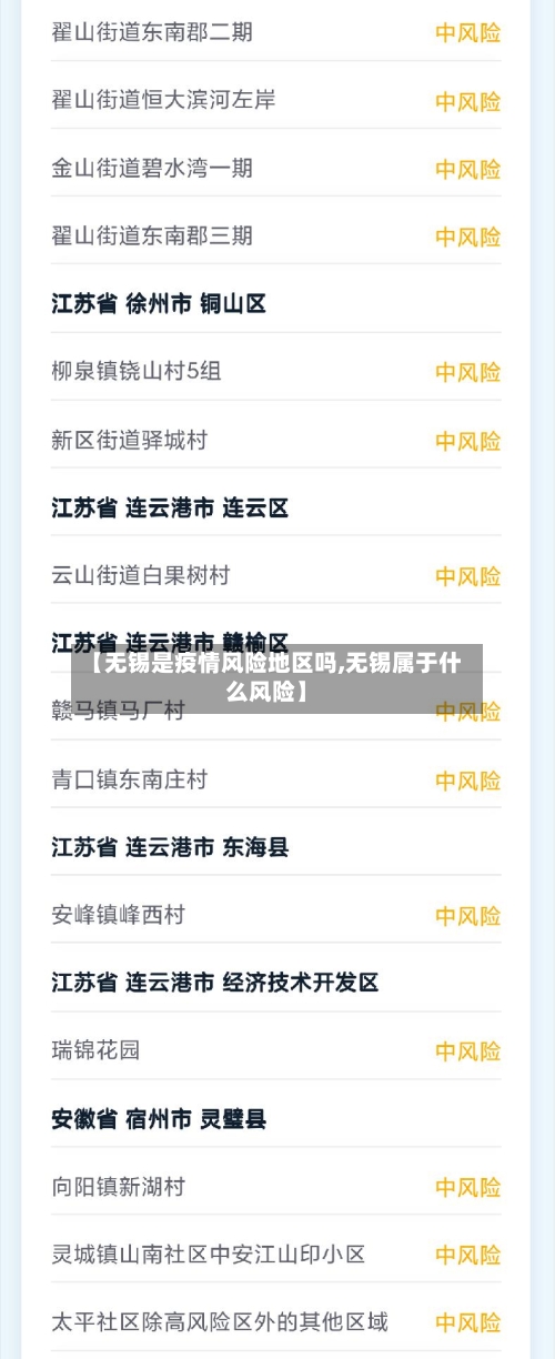 【无锡是疫情风险地区吗,无锡属于什么风险】-第2张图片
