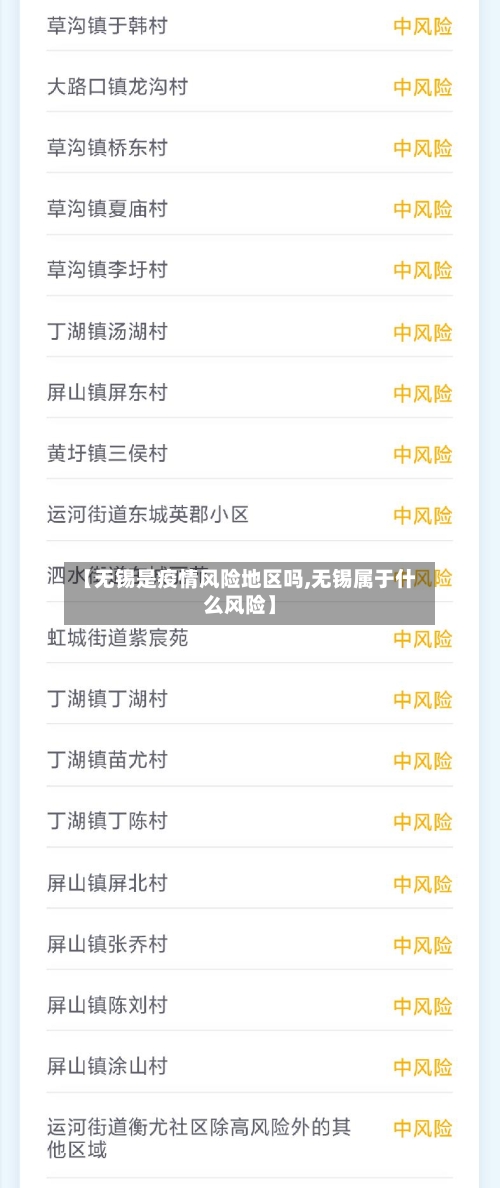 【无锡是疫情风险地区吗,无锡属于什么风险】